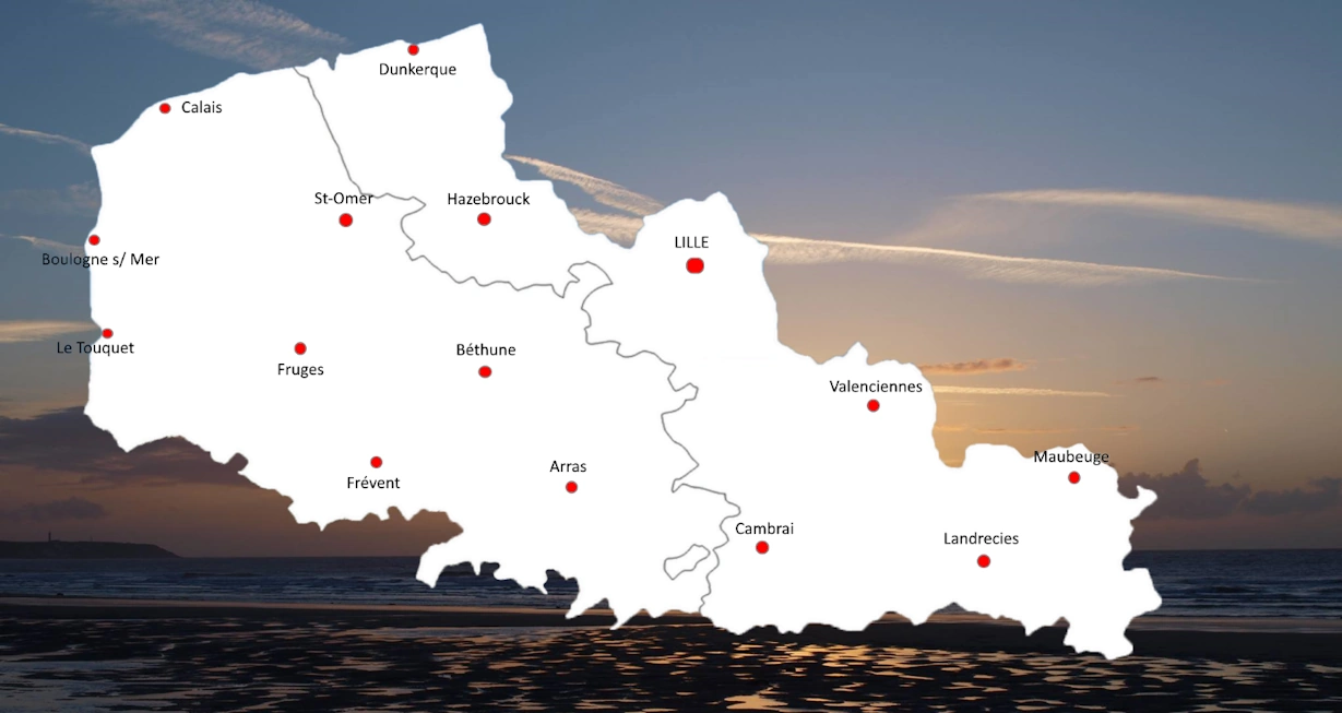 Infos pratiques à Calais 5 carte nord pas de calais meteo